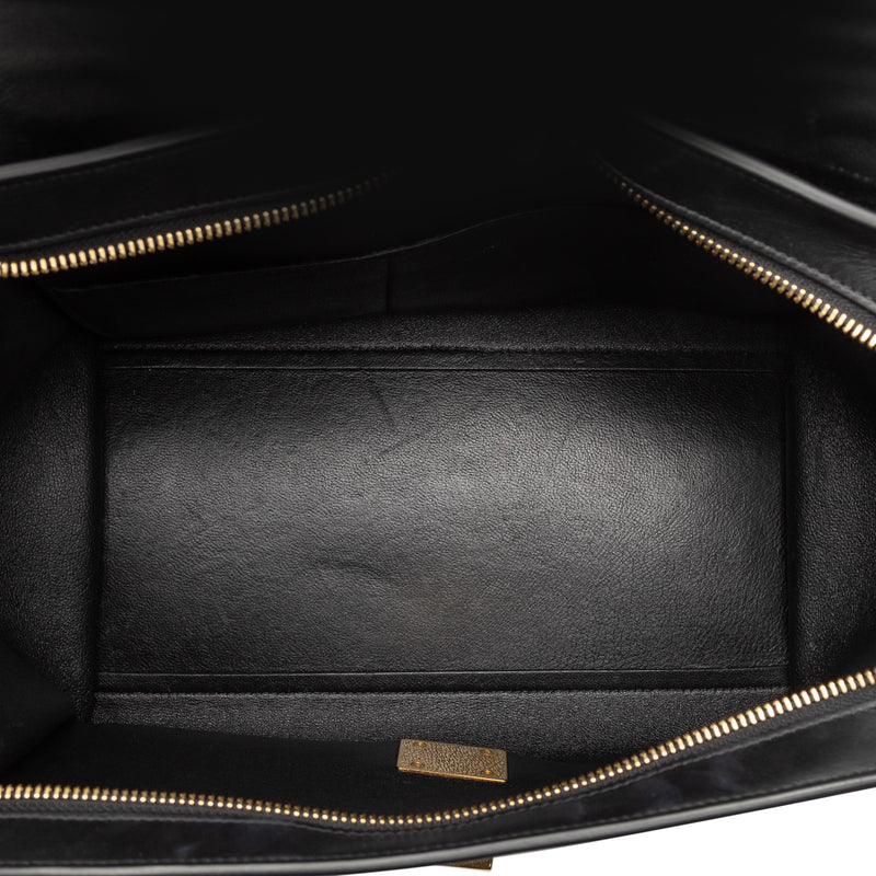 Small Tricolor Leather Trapeze Satchel - Image 4