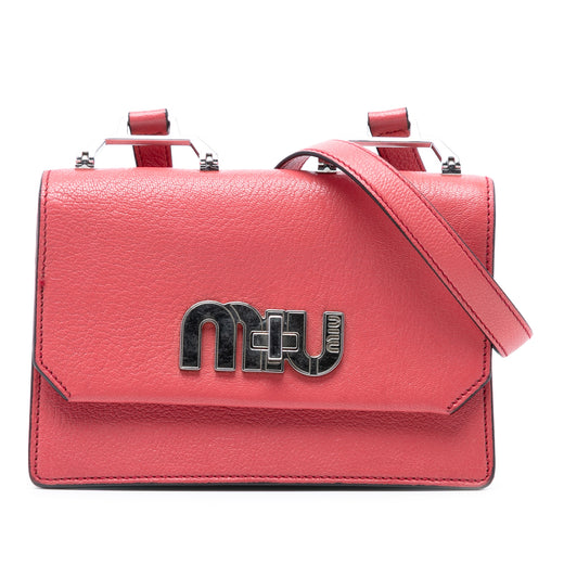 Goatskin Madras Miu Logo Crossbody - Image 1