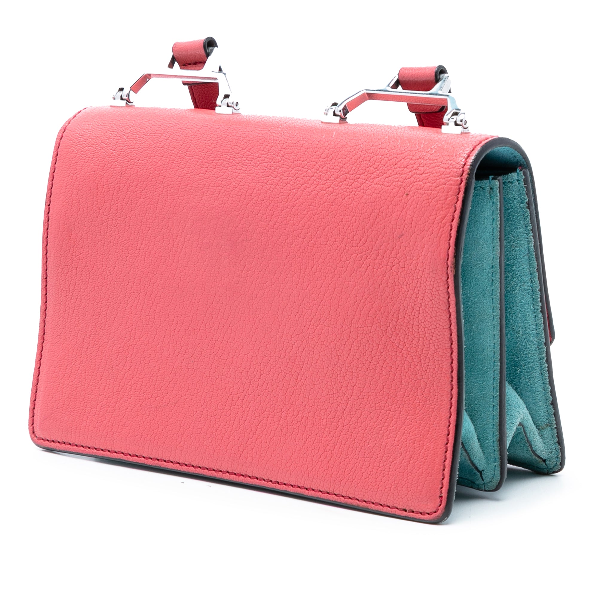 Goatskin Madras Miu Logo Crossbody - Image 2