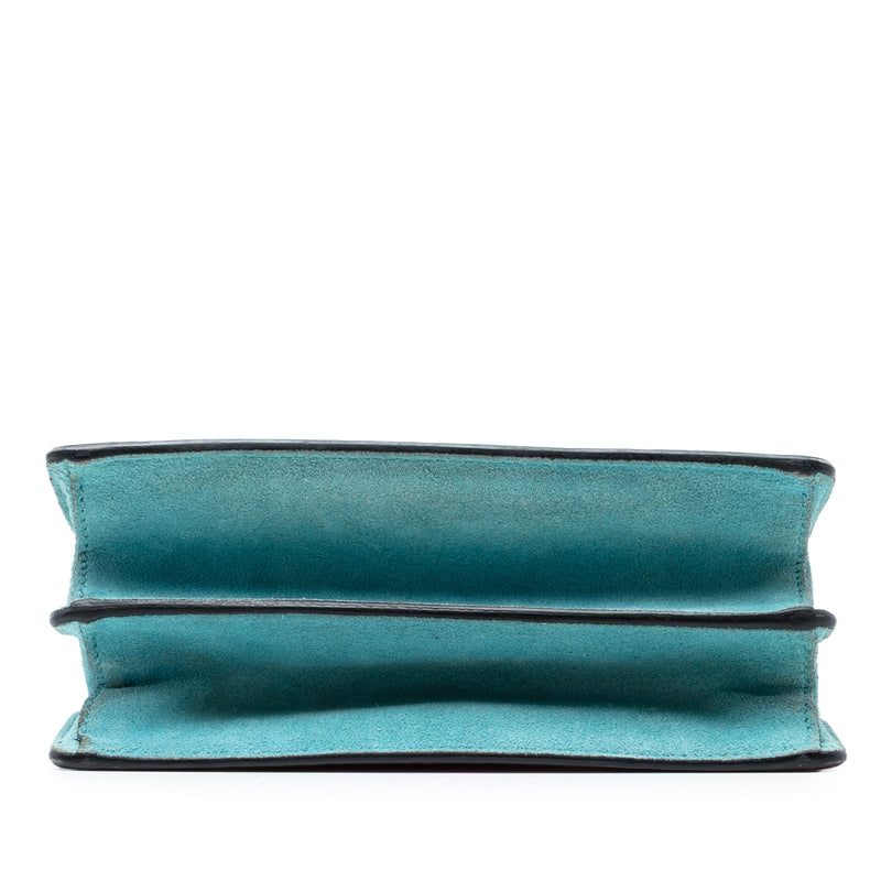 Goatskin Madras Miu Logo Crossbody - Image 3