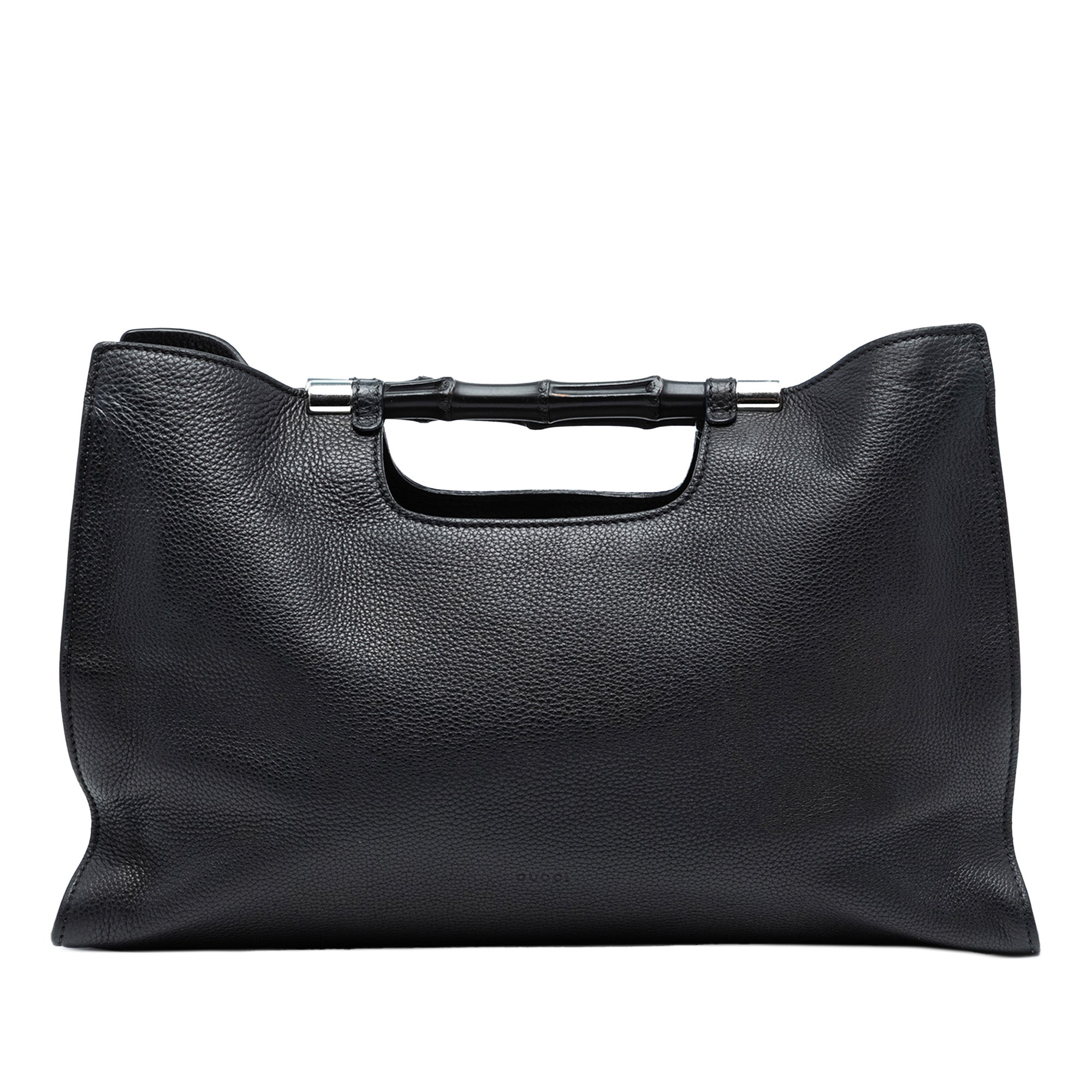 Medium Calfskin Bamboo Daily Shopper Satchel - Image 1