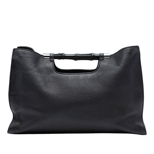 Medium Calfskin Bamboo Daily Shopper Satchel - Image 1