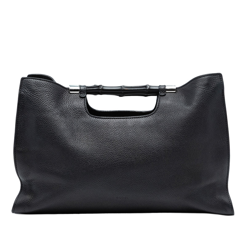 Medium Calfskin Bamboo Daily Shopper Satchel