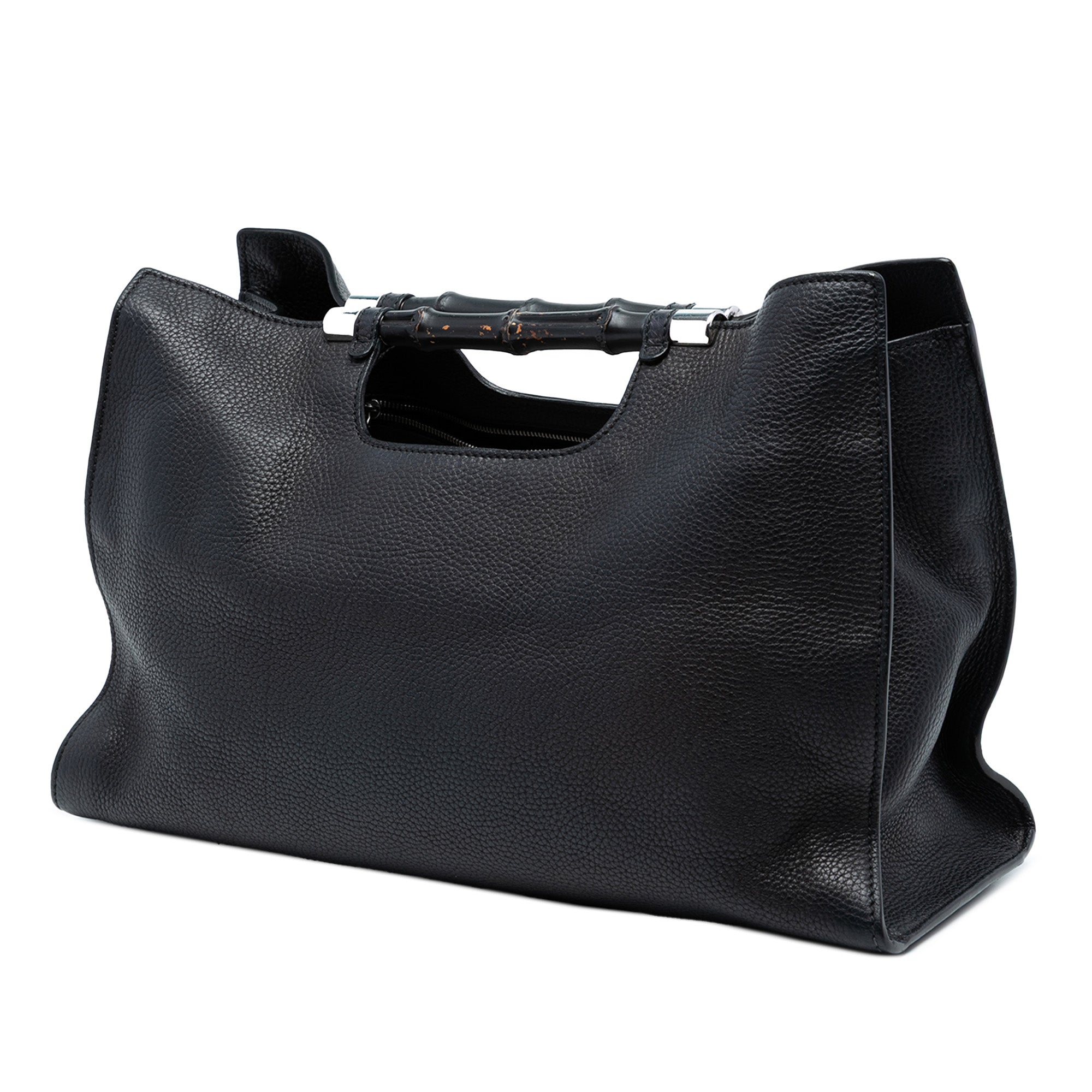 Medium Calfskin Bamboo Daily Shopper Satchel - Image 2