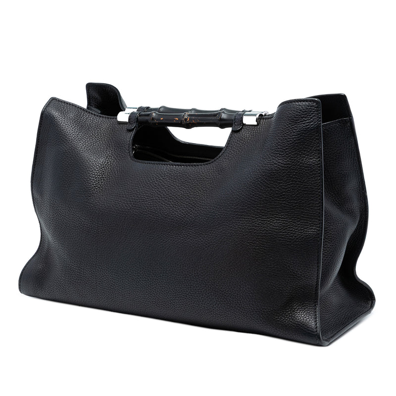 Medium Calfskin Bamboo Daily Shopper Satchel - Image 2