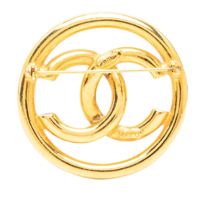CC Gold Plated Round Brooch - Image 2