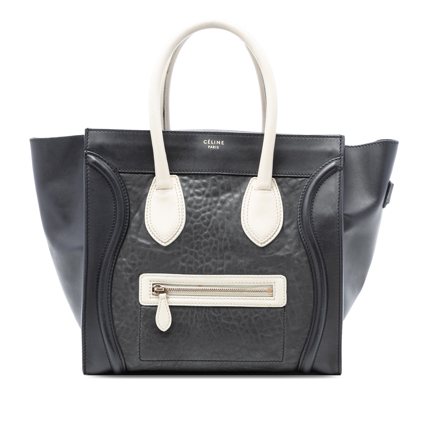 Mini Embossed Calfskin Luggage Tote - Image 1