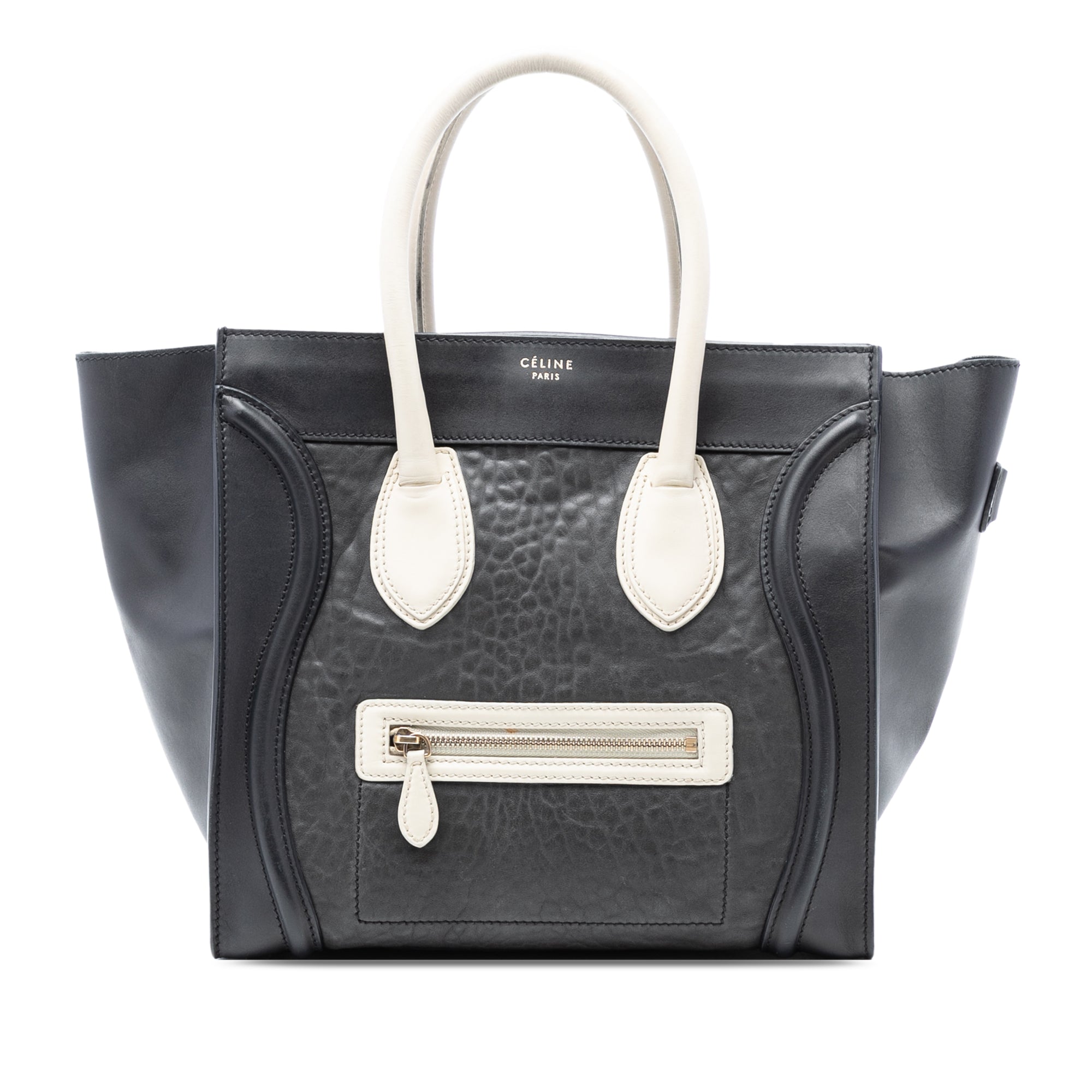 Mini Embossed Calfskin Luggage Tote - Image 1