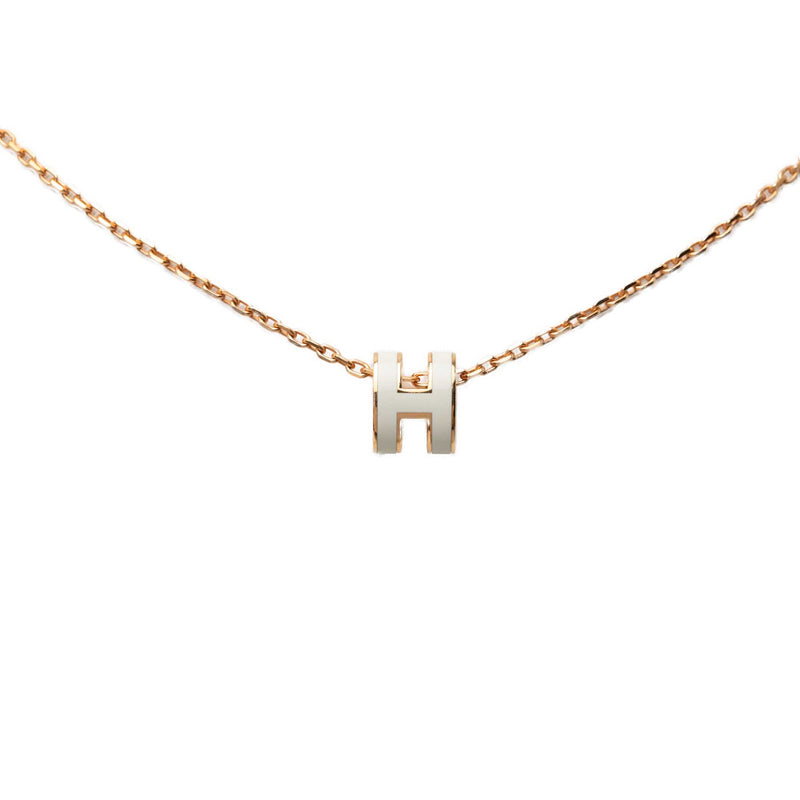 Rose Gold Enamel Mini Pop H Pendant - Image 2