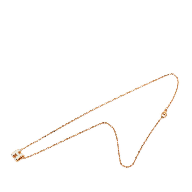 Rose Gold Enamel Mini Pop H Pendant - Image 4