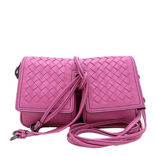 Nappa Intrecciato Double Pocket Flap Crossbody - Image 1