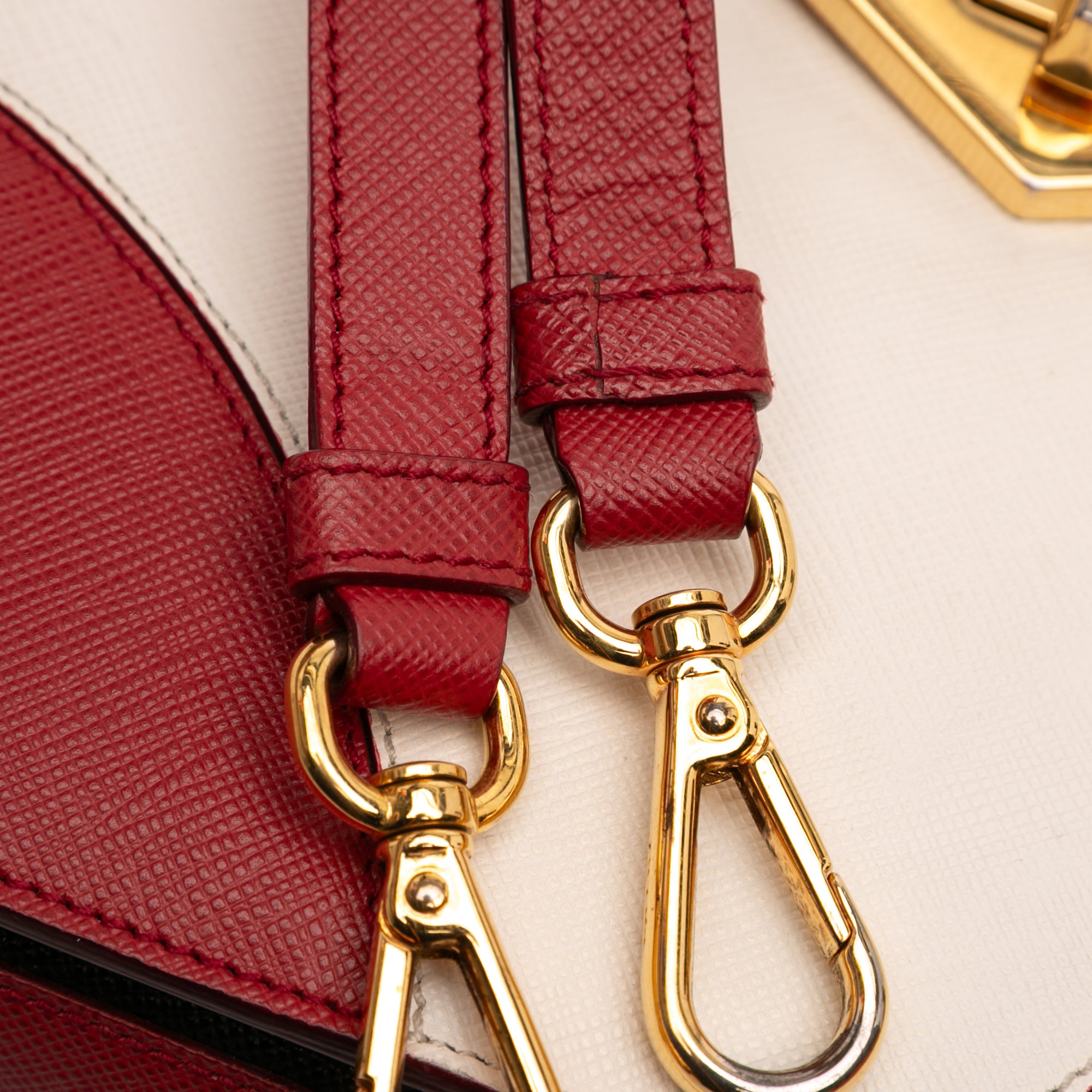 Bicolor Saffiano Turnlock Satchel - Image 10