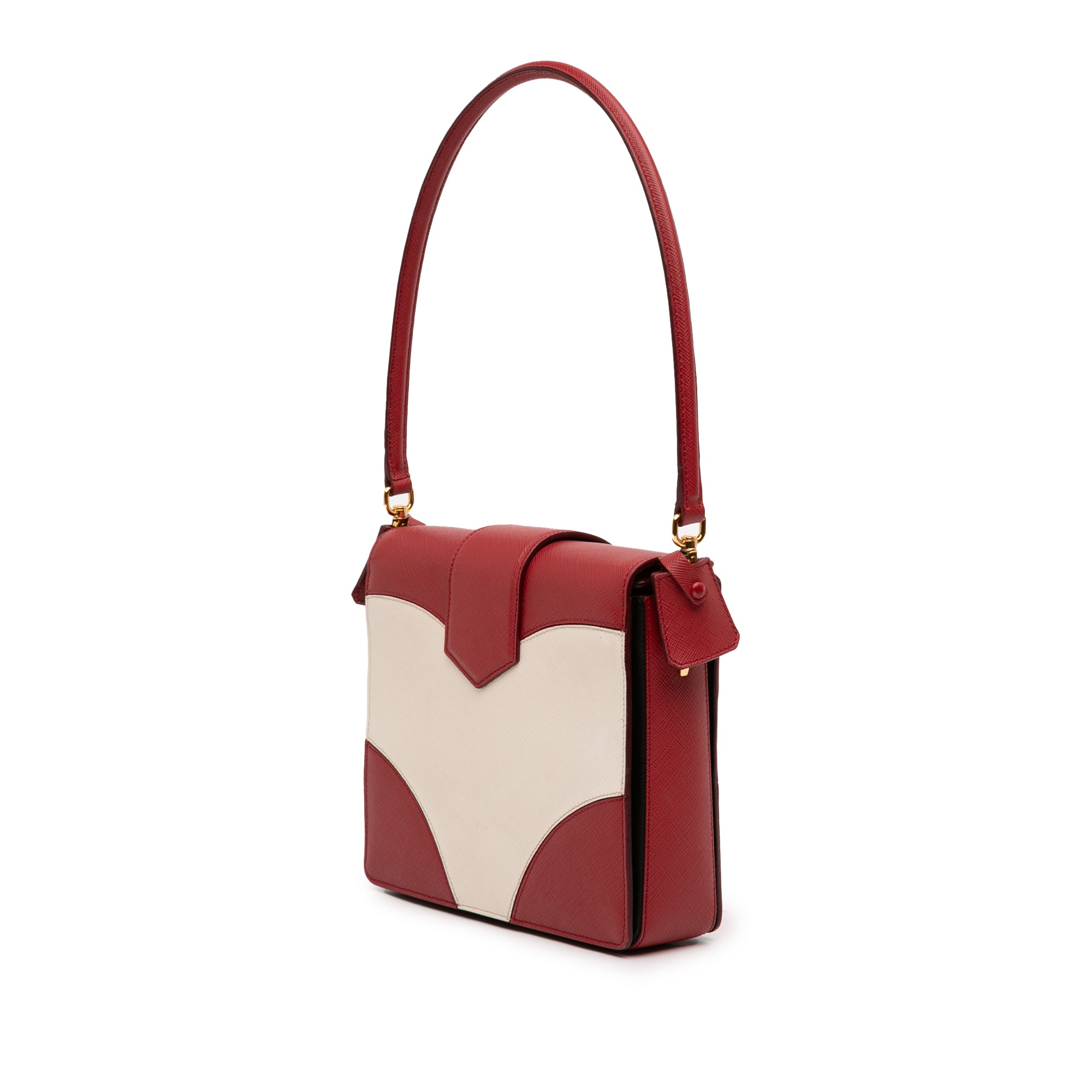 Bicolor Saffiano Turnlock Satchel - Image 2