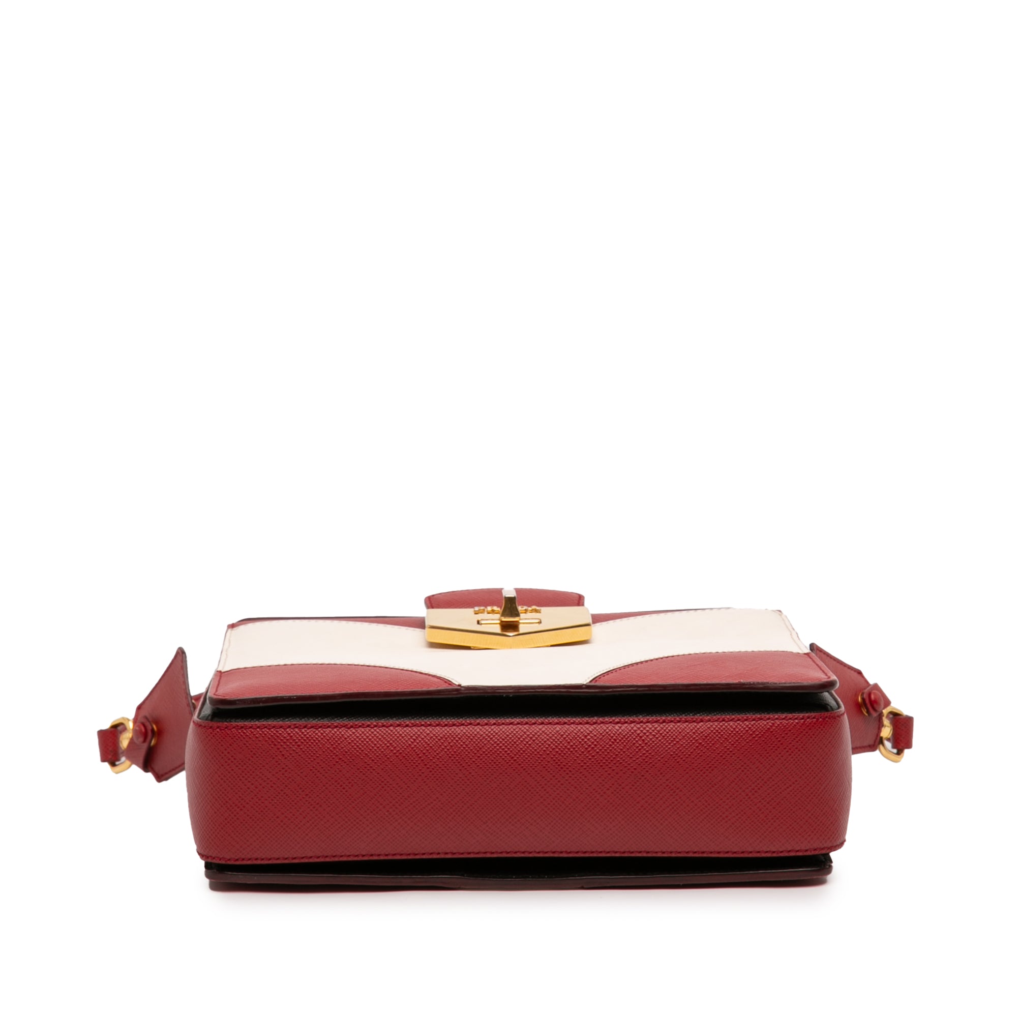 Bicolor Saffiano Turnlock Satchel - Image 3