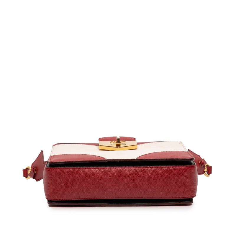 Bicolor Saffiano Turnlock Satchel - Image 3