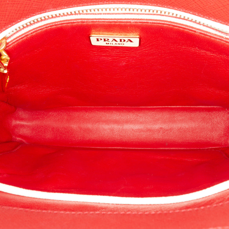 Bicolor Saffiano Turnlock Satchel - Image 4