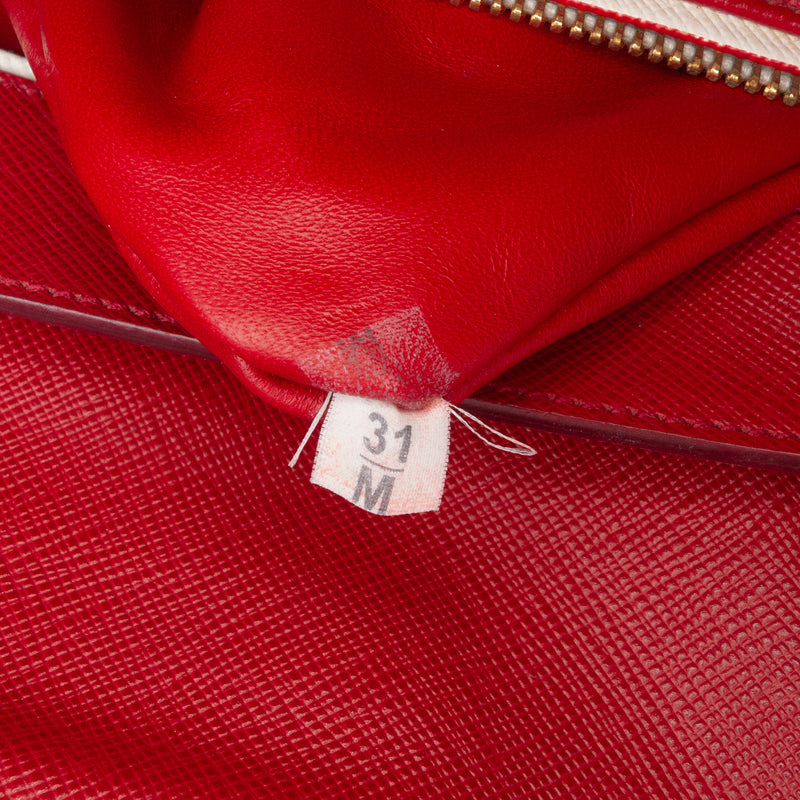 Bicolor Saffiano Turnlock Satchel - Image 6