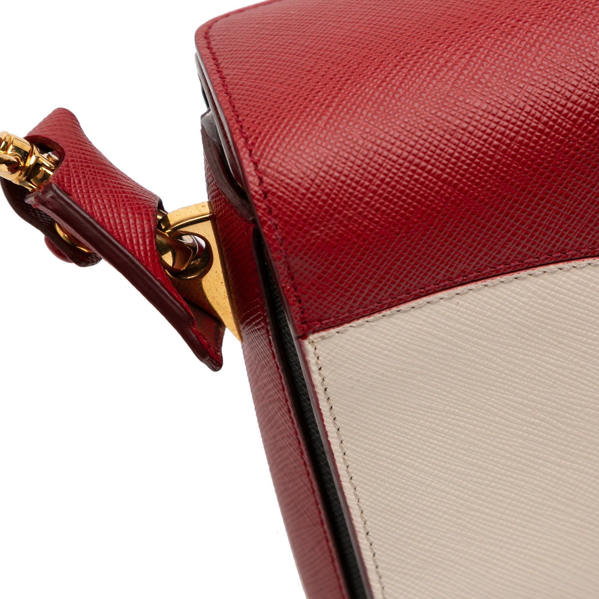 Bicolor Saffiano Turnlock Satchel - Image 8