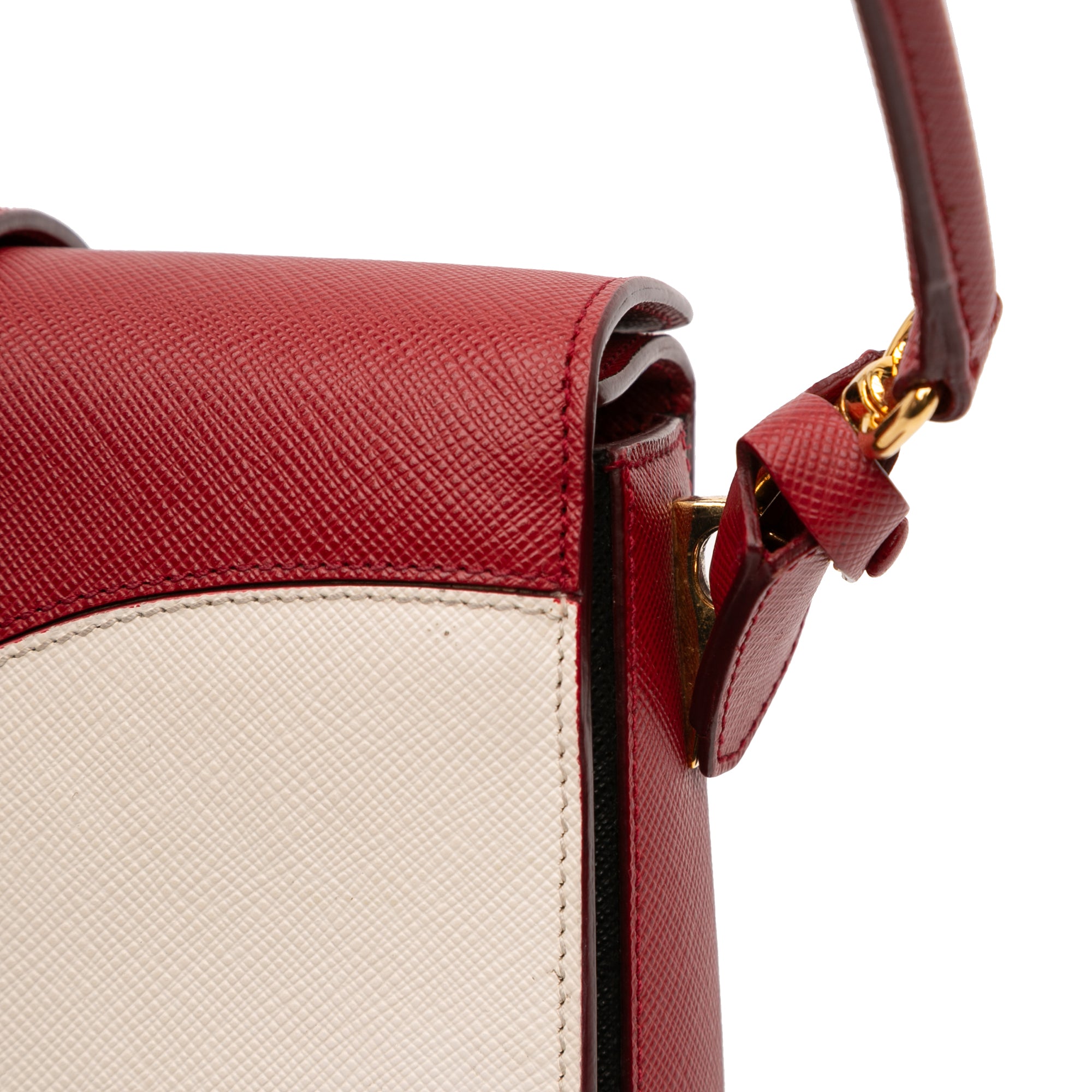 Bicolor Saffiano Turnlock Satchel - Image 9