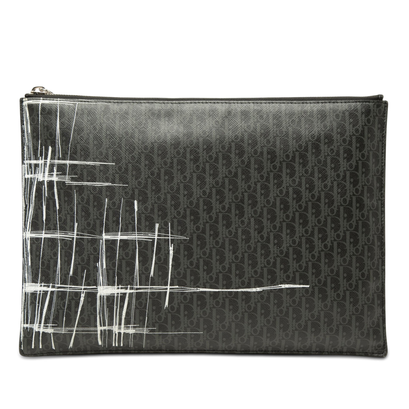 Homme Printed Diorissimo Coated Canvas Zip Clutch - Image 1