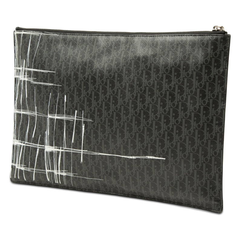 Homme Printed Diorissimo Coated Canvas Zip Clutch - Image 2