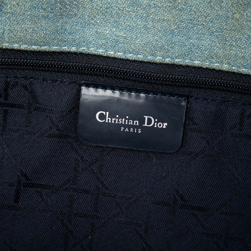 Large Denim Cannage Acrylic Handles Lady Dior - Image 5