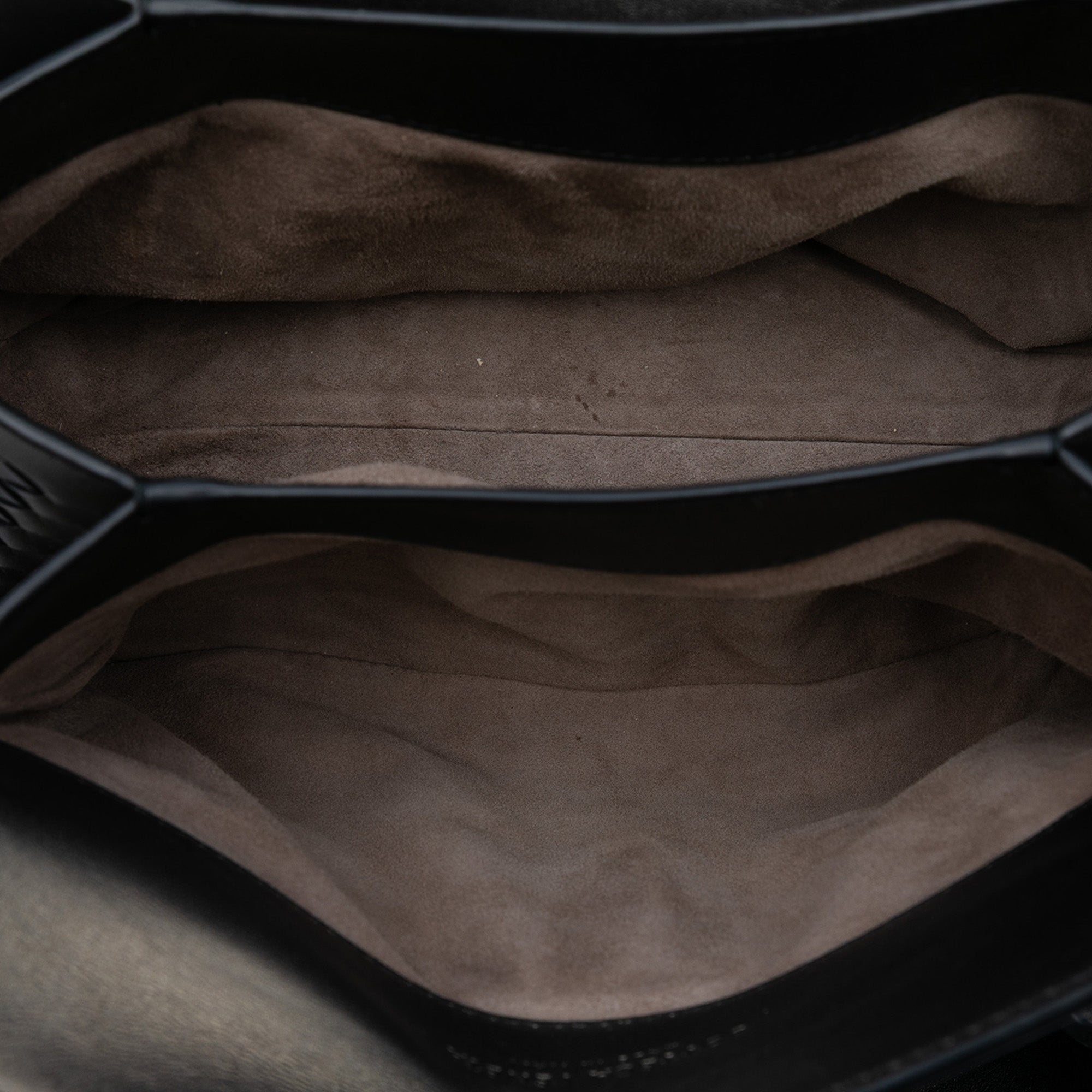 Small Intrecciato Trimmed Metallic Nappa Grommet Piazza Satchel - Image 4