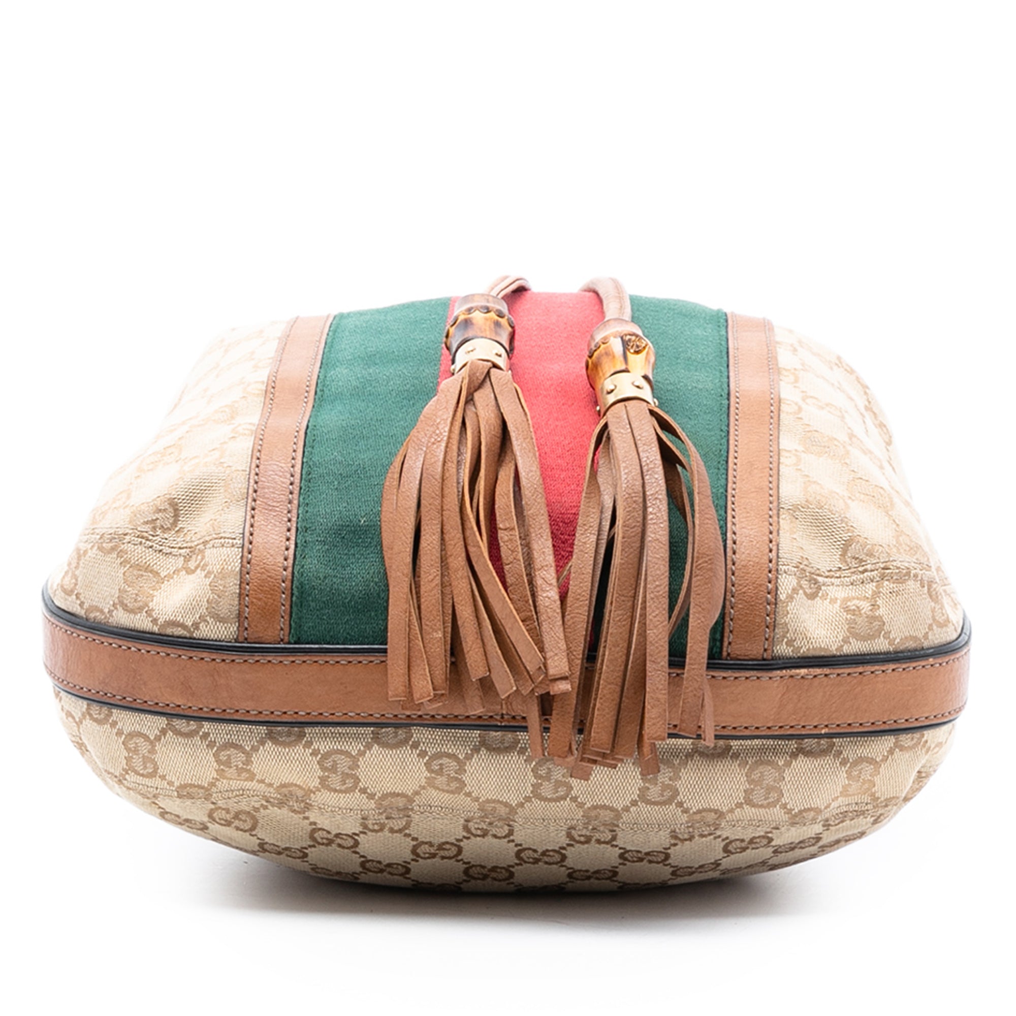 GG Canvas Web Rania Drawstring Hobo - Image 3