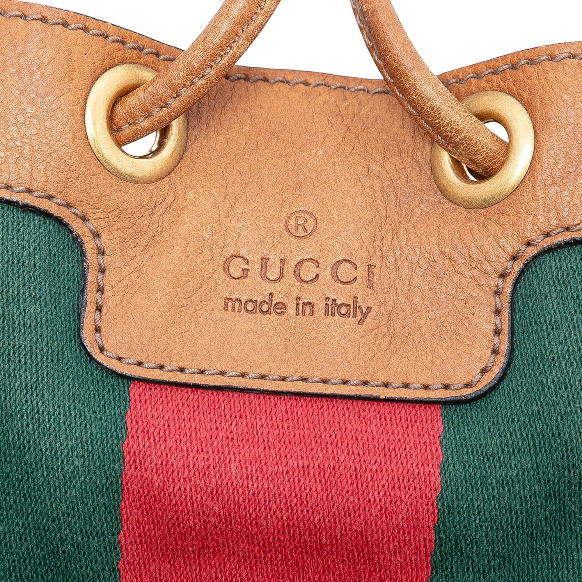 GG Canvas Web Rania Drawstring Hobo - Image 6