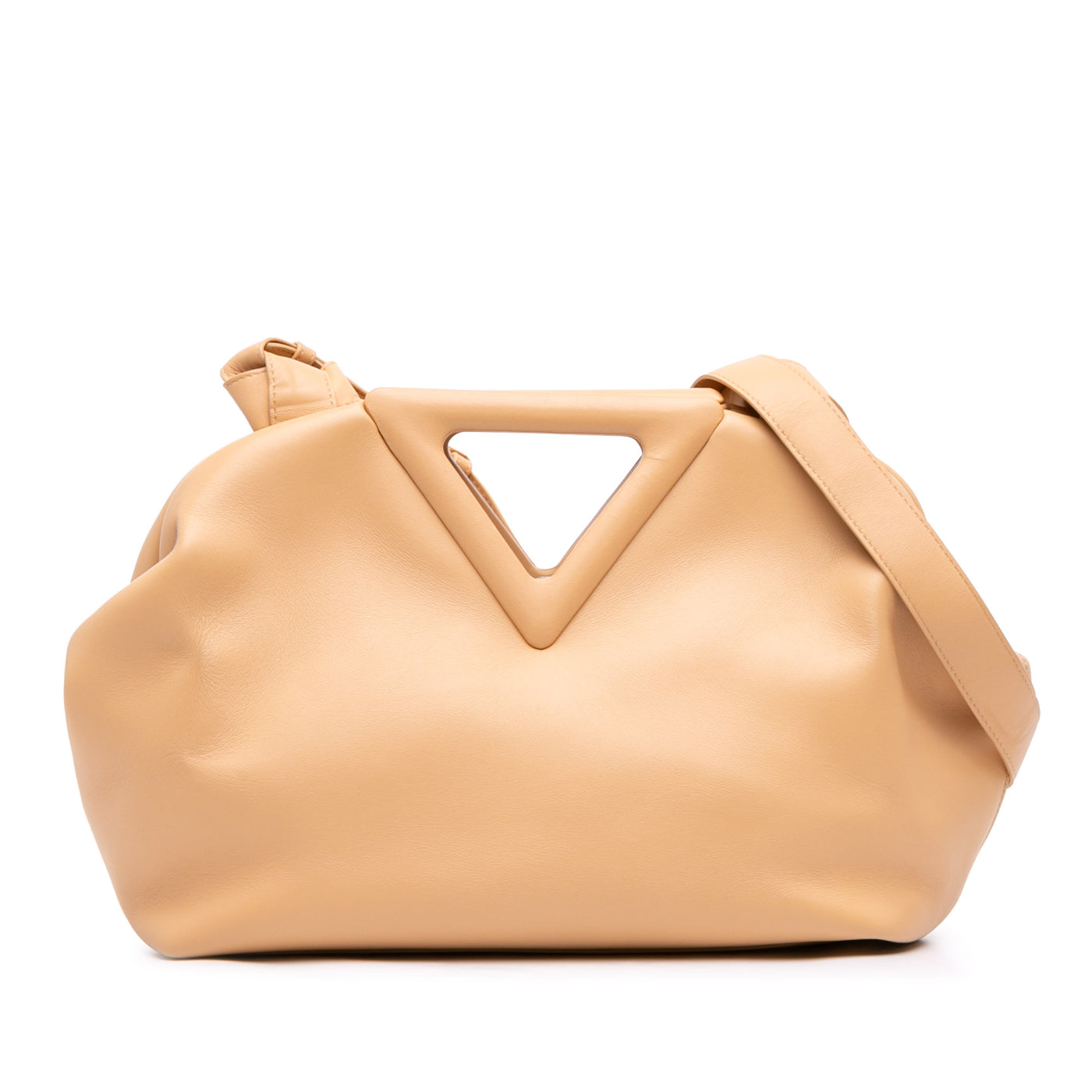 Medium Leather The Point Triangle Satchel - Image 1