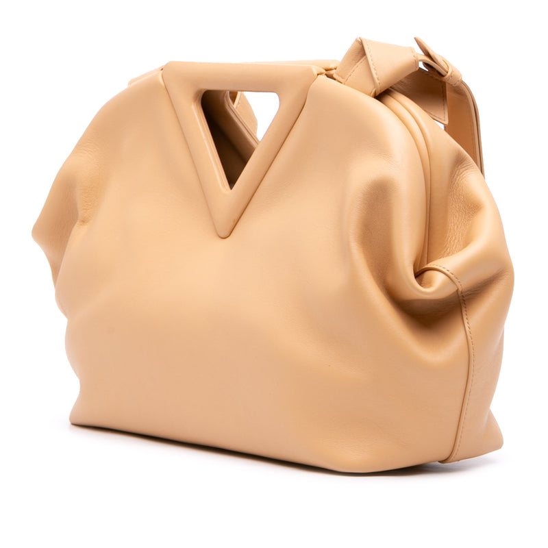 Medium Leather The Point Triangle Satchel - Image 2