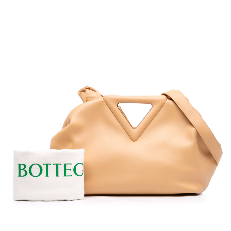 Medium Leather The Point Triangle Satchel - Image 7
