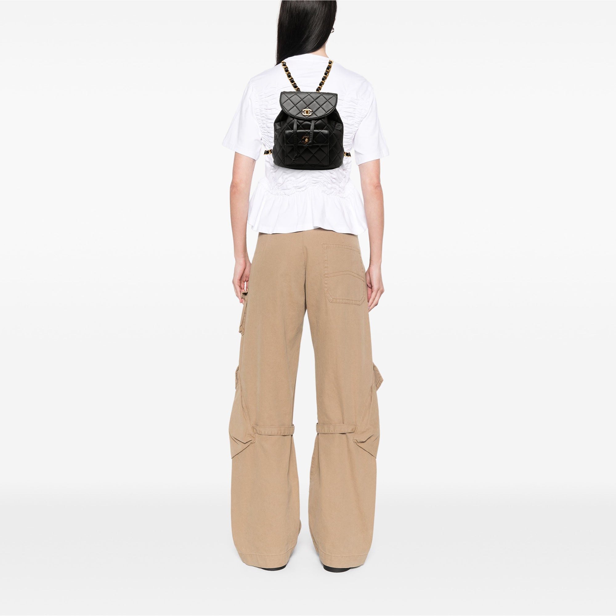 Medium Quilted Lambskin Duma Backpack - Image 7