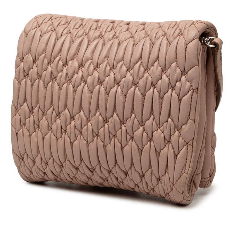 Matelasse Nappa Crystal Chain Satchel - Image 2