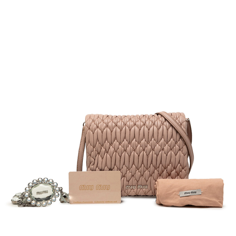 Matelasse Nappa Crystal Chain Satchel - Image 7
