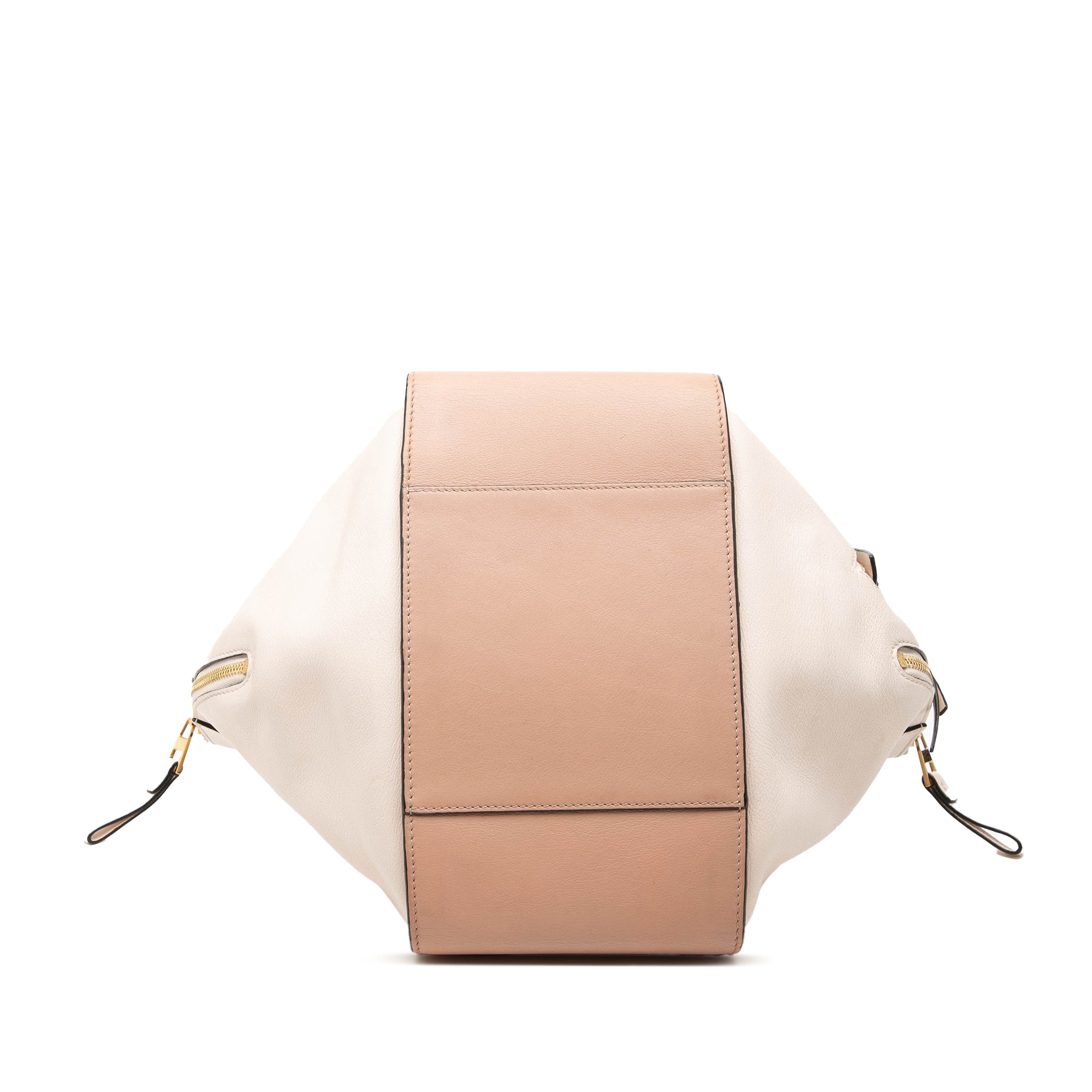 Small Bicolor Leather Hammock Satchel - Image 3