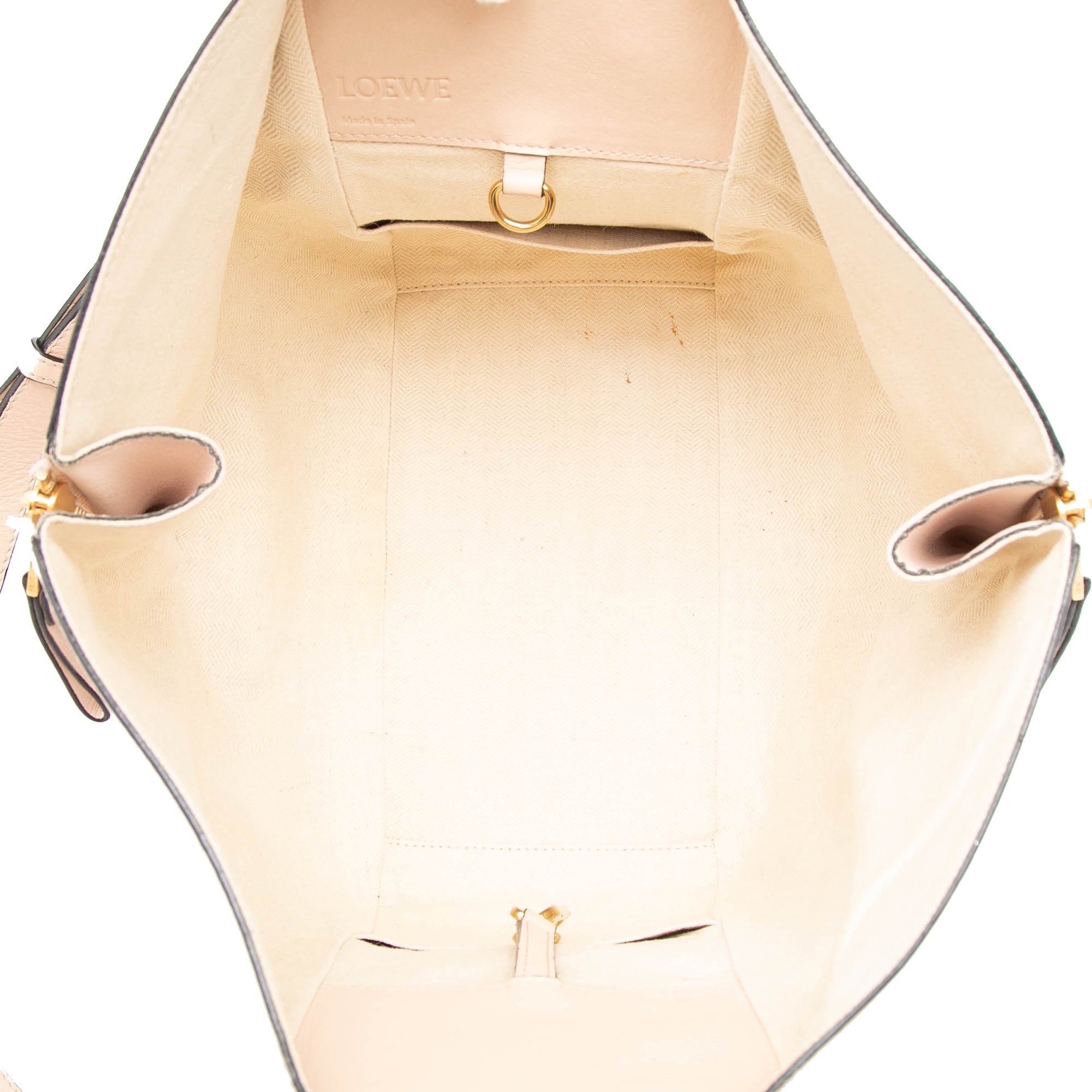 Small Bicolor Leather Hammock Satchel - Image 4