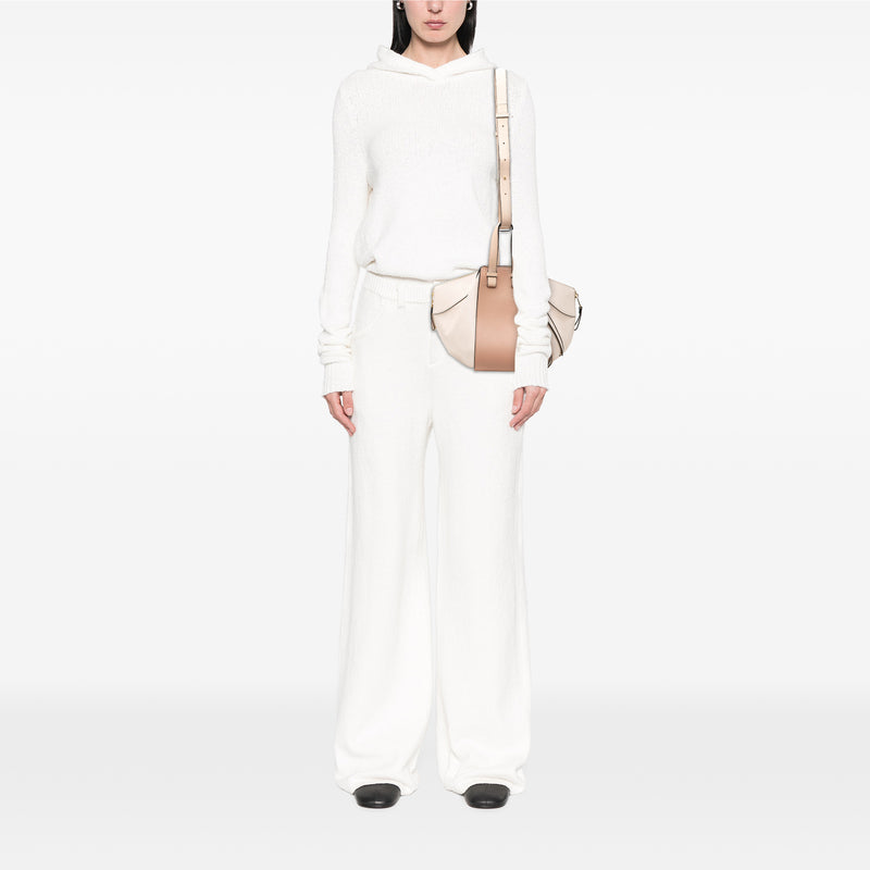 Small Bicolor Leather Hammock Satchel - Image 7