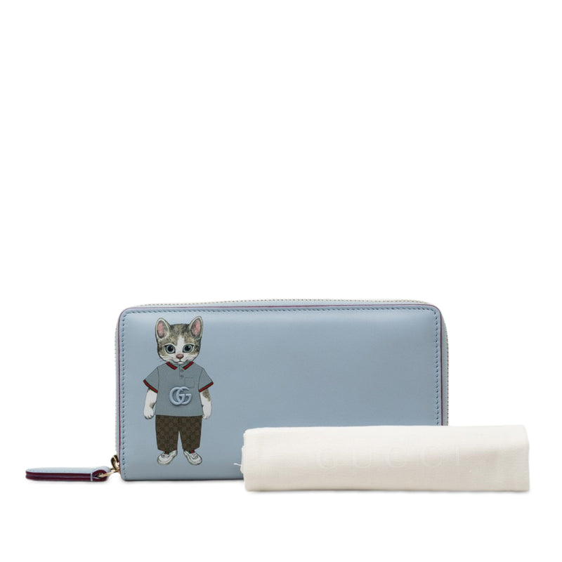 Yuko Higuchi Calfskin Cat Boris Zip Around Wallet - Image 8