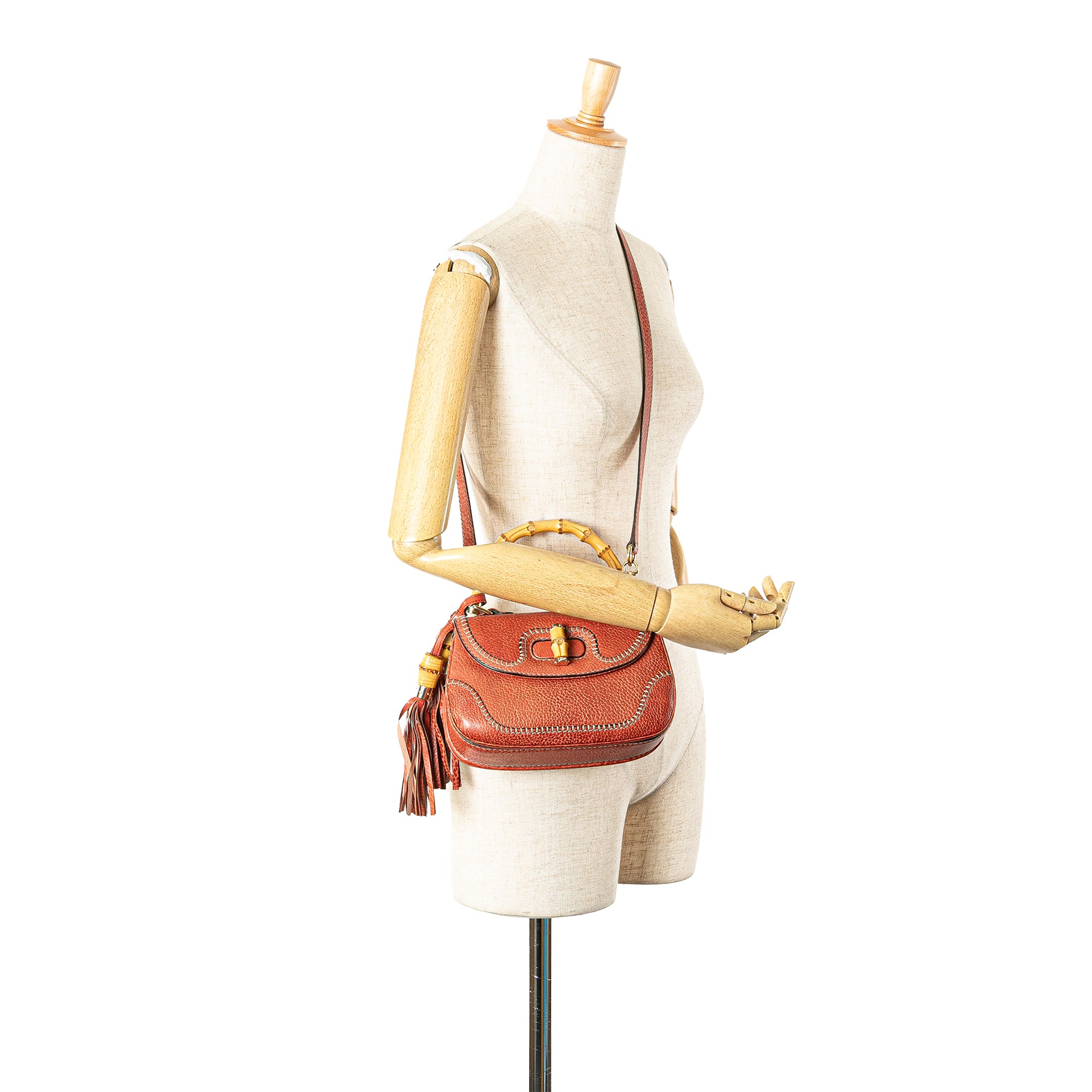 Small Leather New Bamboo Satchel - Image 13