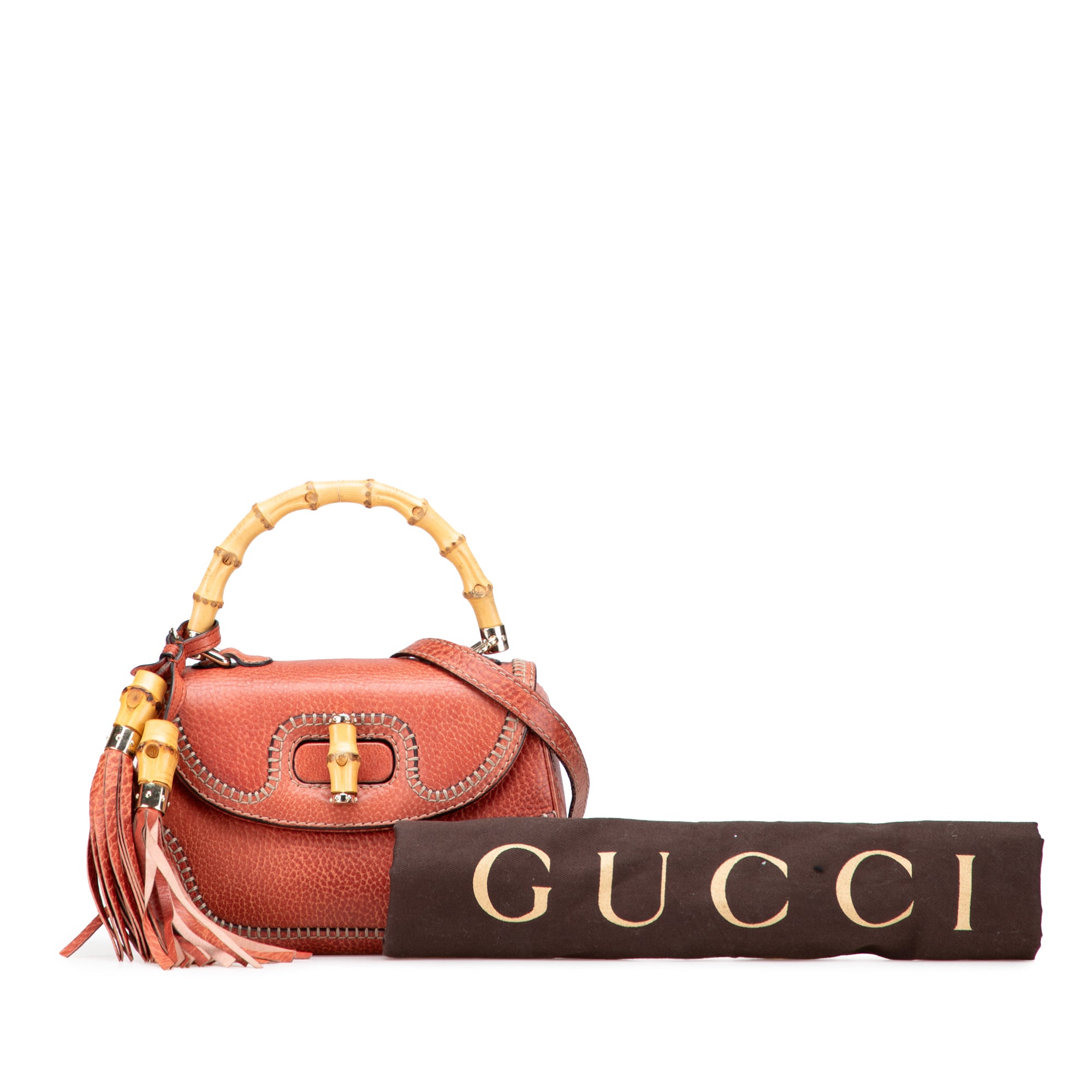 Small Leather New Bamboo Satchel - Image 14