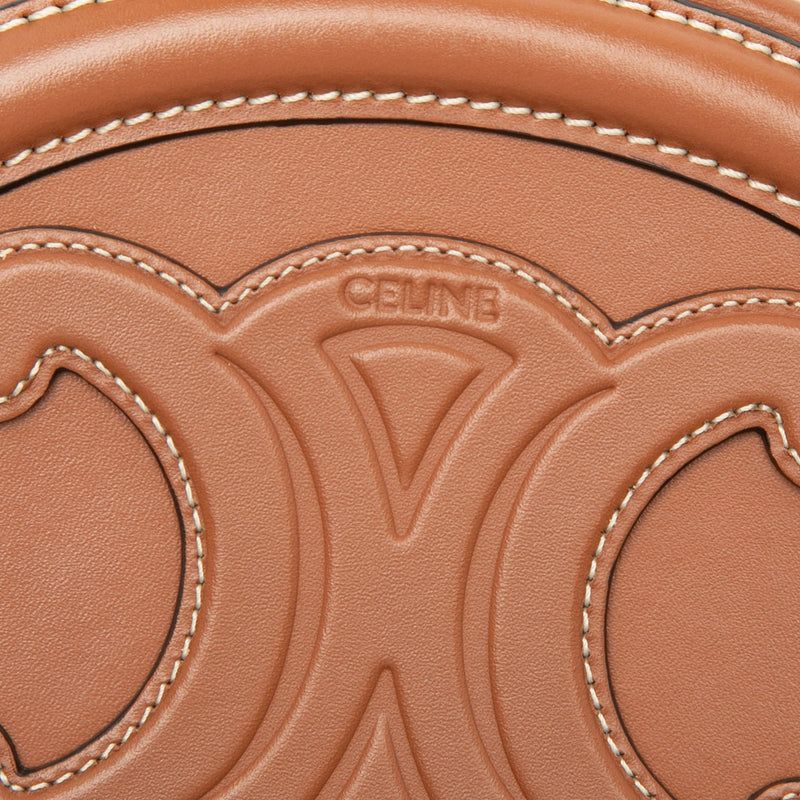 Small Calfskin Cuir Triomphe Oval Crossbody - Image 5
