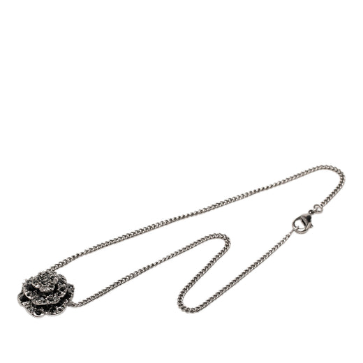 CC Brass Strass Camellia Pendant Necklace - Image 1