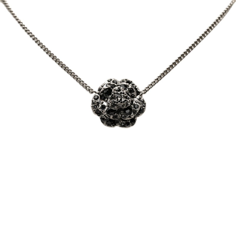 CC Brass Strass Camellia Pendant Necklace - Image 2