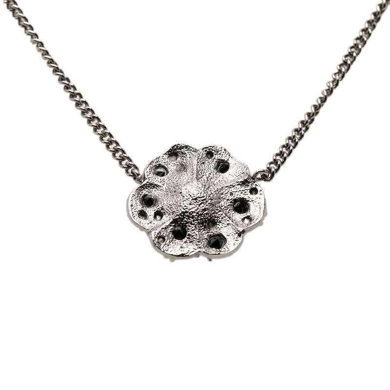 CC Brass Strass Camellia Pendant Necklace - Image 3