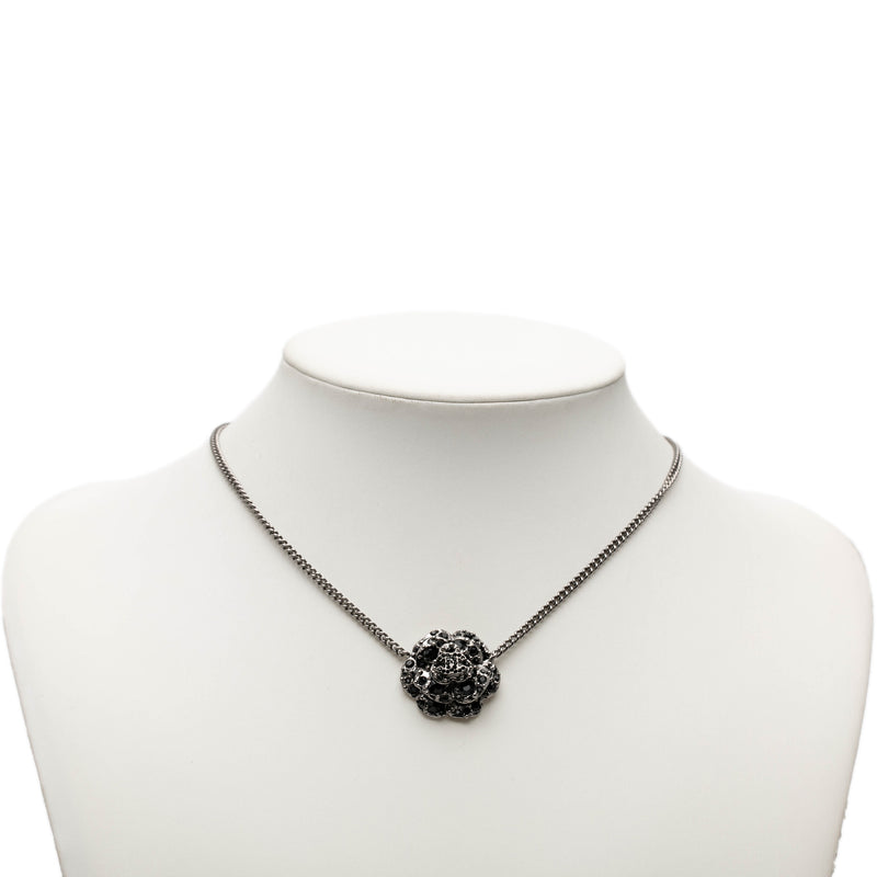CC Brass Strass Camellia Pendant Necklace - Image 6