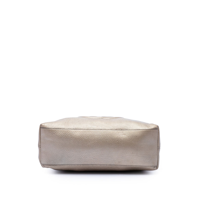 Medium Metallic Calfskin Soho Chain Tote - Image 3