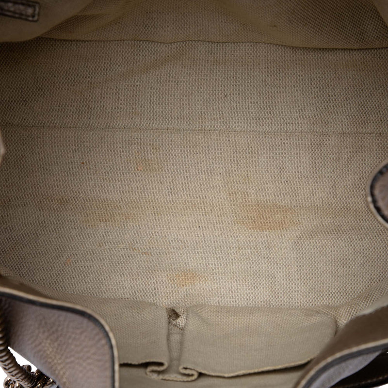 Medium Metallic Calfskin Soho Chain Tote - Image 4