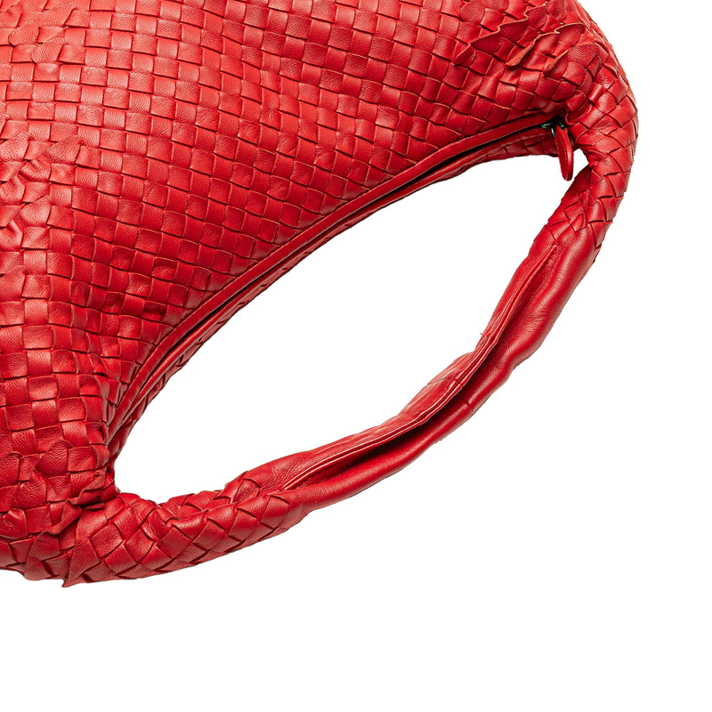 Medium Nappa Intrecciato Ruffle Veneta Hobo - Image 11