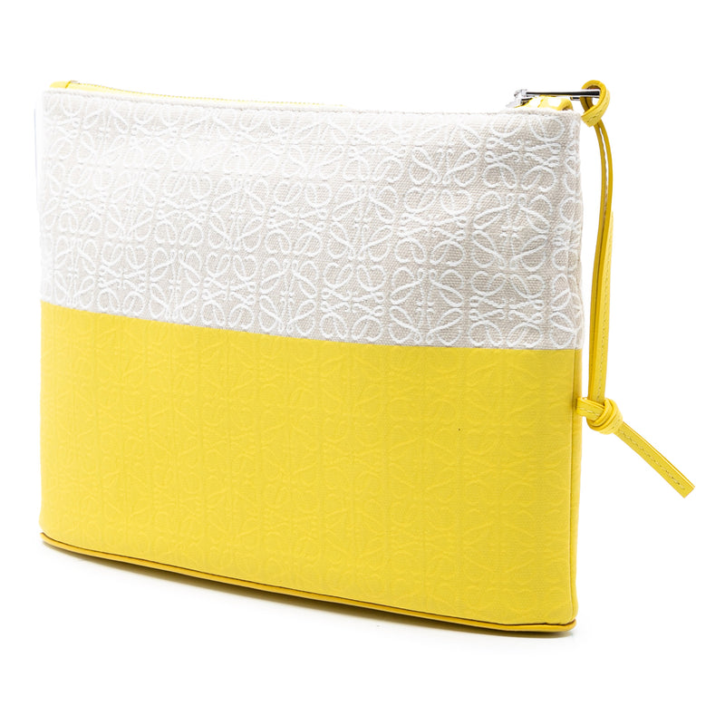 Repeat Anagram Jacquard and Leather Oblong Pouch - Image 2